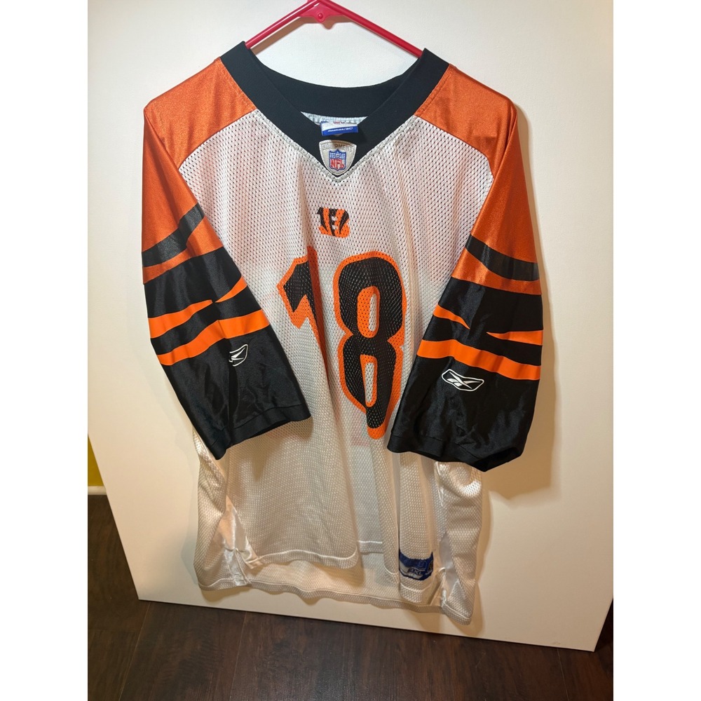 Vintage Reebok Cincinnati Bengals AJ Green #18 Jersey White Mens Size 3XL NFL